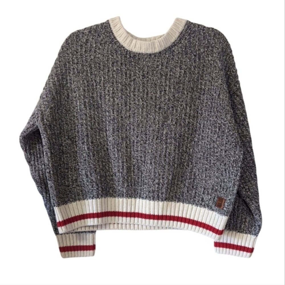 Roots Hiking Outdoor Cotton Cabin Cabincore Boxy Sweater L - Picture 1 of 7